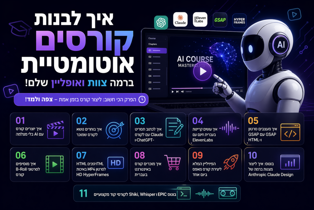 קורס AI איך לבנות קורסים אוטומטי