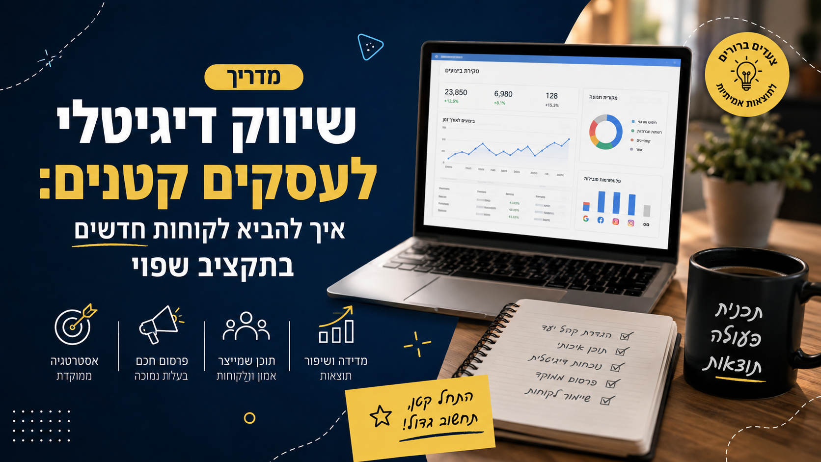 מדריך שיווק דיגיטלי לעסקים קטנים: איך להביא לקוחות חדשים בתקציב שפוי
